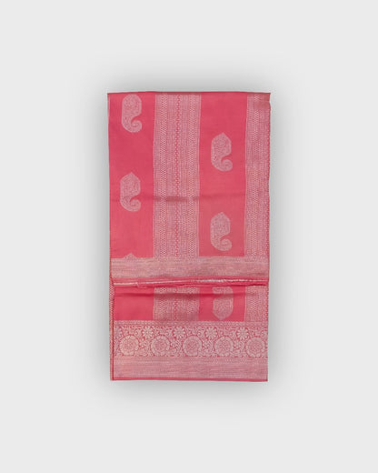 Authentic Banarasi saree in soft baby pink