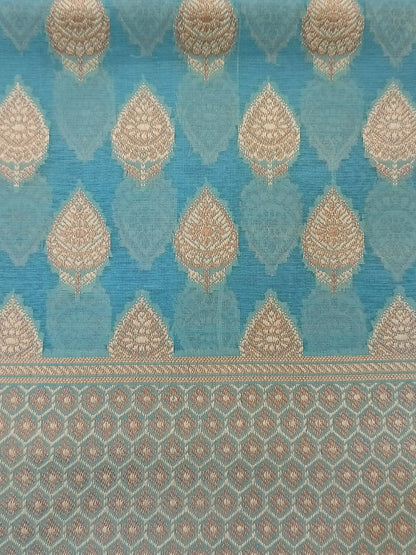 Banarasi Cotton Suit 3 sky blue