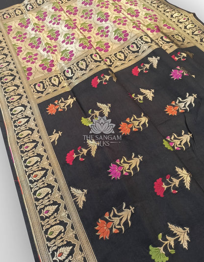 Banarasi Katan silk saree
Multicolor meenakari saree
Flat View