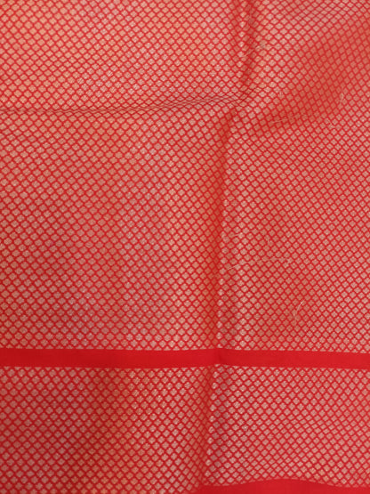 Red Raw Mango Silk Saree