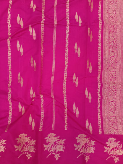 Pink Raw Mango Silk Saree