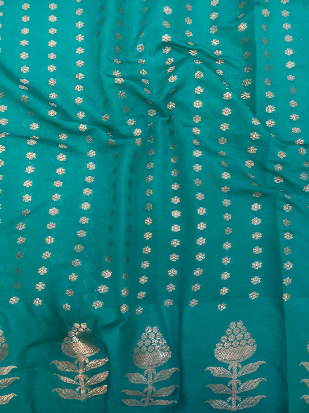 Sky Blue Booti Raw Mango Silk Saree