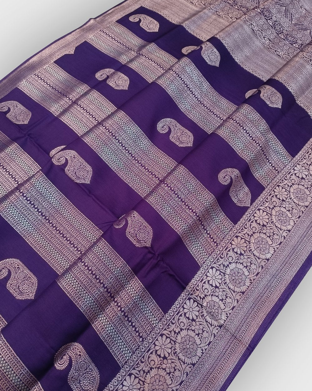  viscose georgette saree, royal purple saree