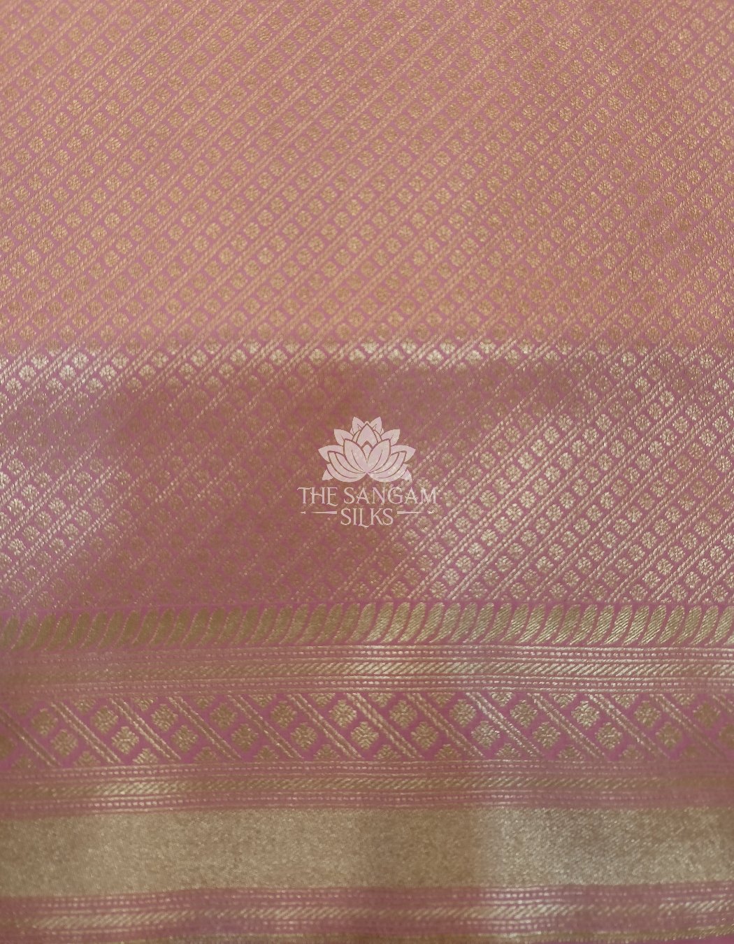 Baby Pink Semi-Pure Katan Silk Saree