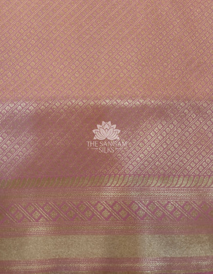 Baby Pink Semi-Pure Katan Silk Saree