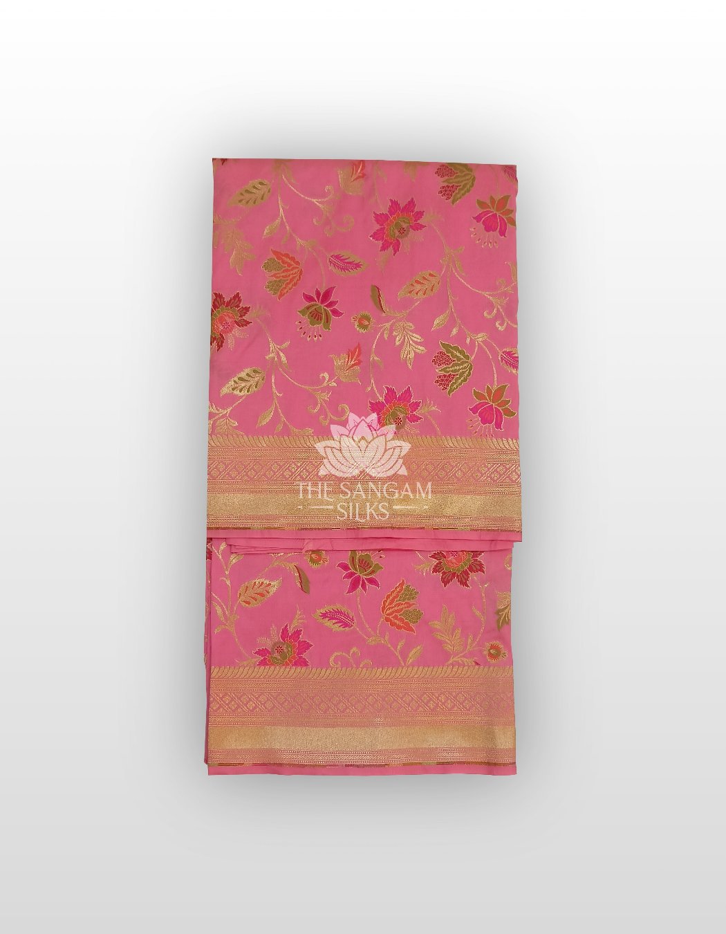 Baby Pink Semi-Pure Katan Silk Saree