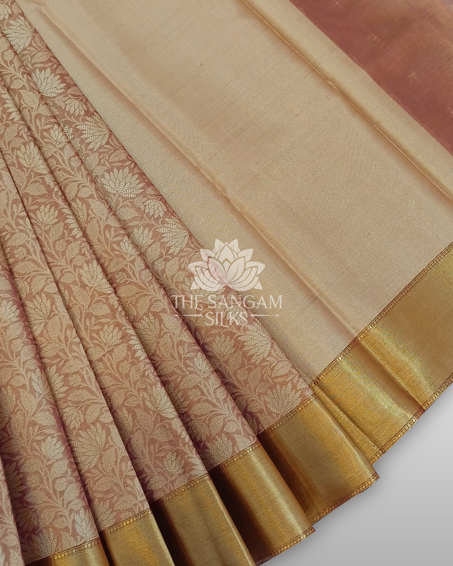 Nita Ambani Inspired Maroon Kanjeevaram Tissue Silk Semi-Pure Saree